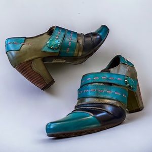 Spring Step Multicolor Heeled Boots